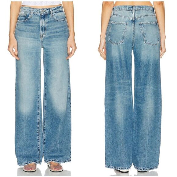 Frame Denim Denim - FRAME Le Jane Wide Leg Jeans Varsity Blues Size 32